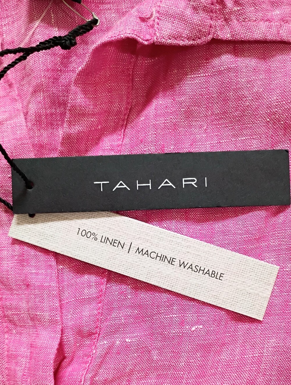 Women's Tahari Linen Pink Tunic Top Blouse XXL - Picture 4 of 7